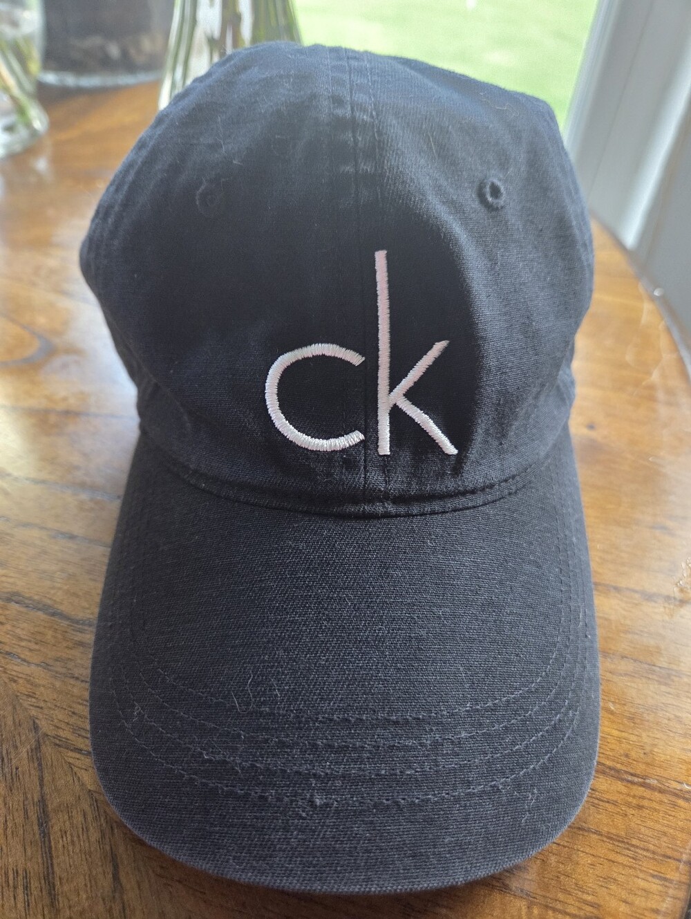 Calvin Klein Black Baseball Cap with White 'ck' Embroidered Logo